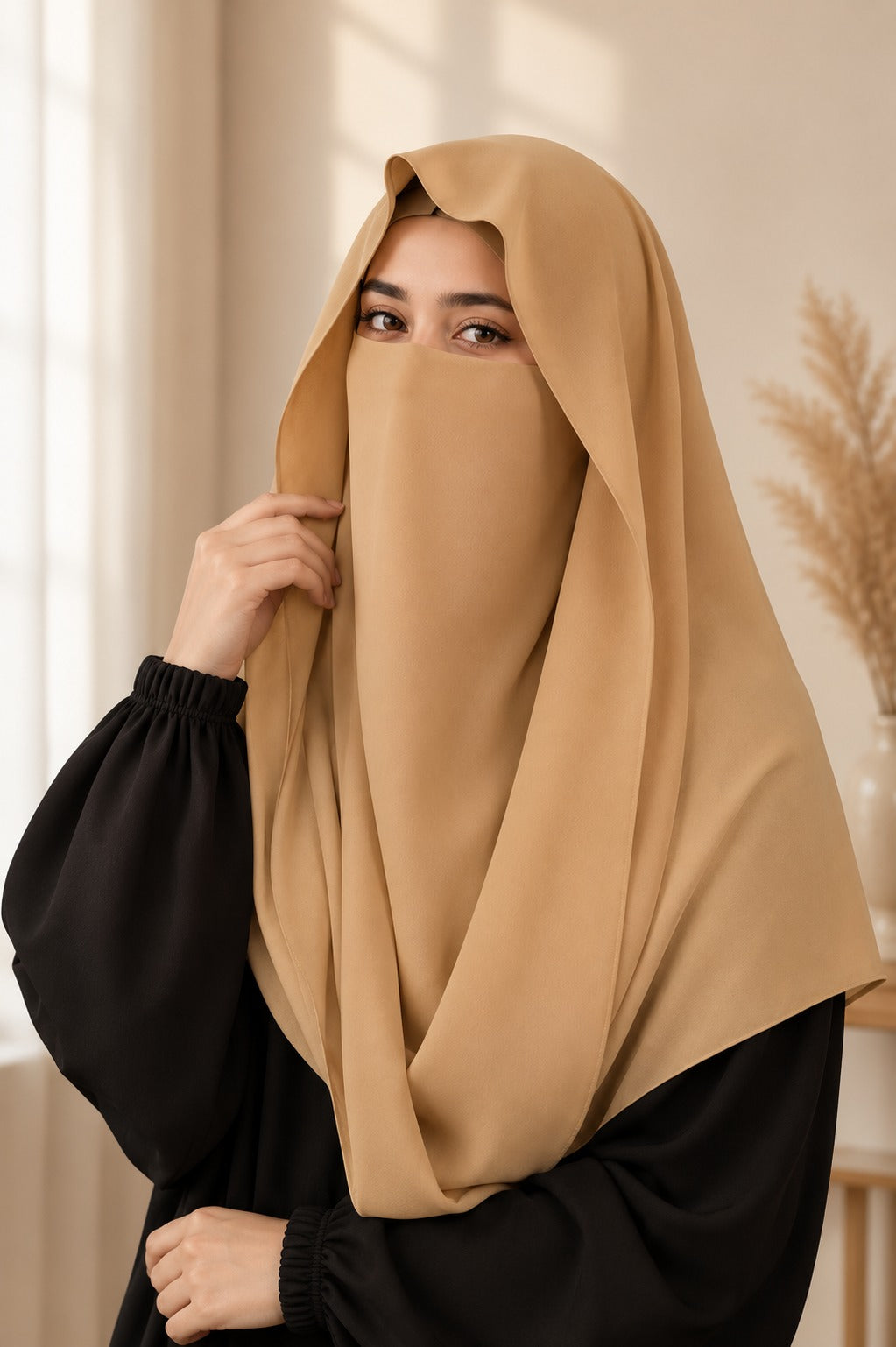 One Minute Hijab – Misri Style (Ready-to-Wear with Niqab)