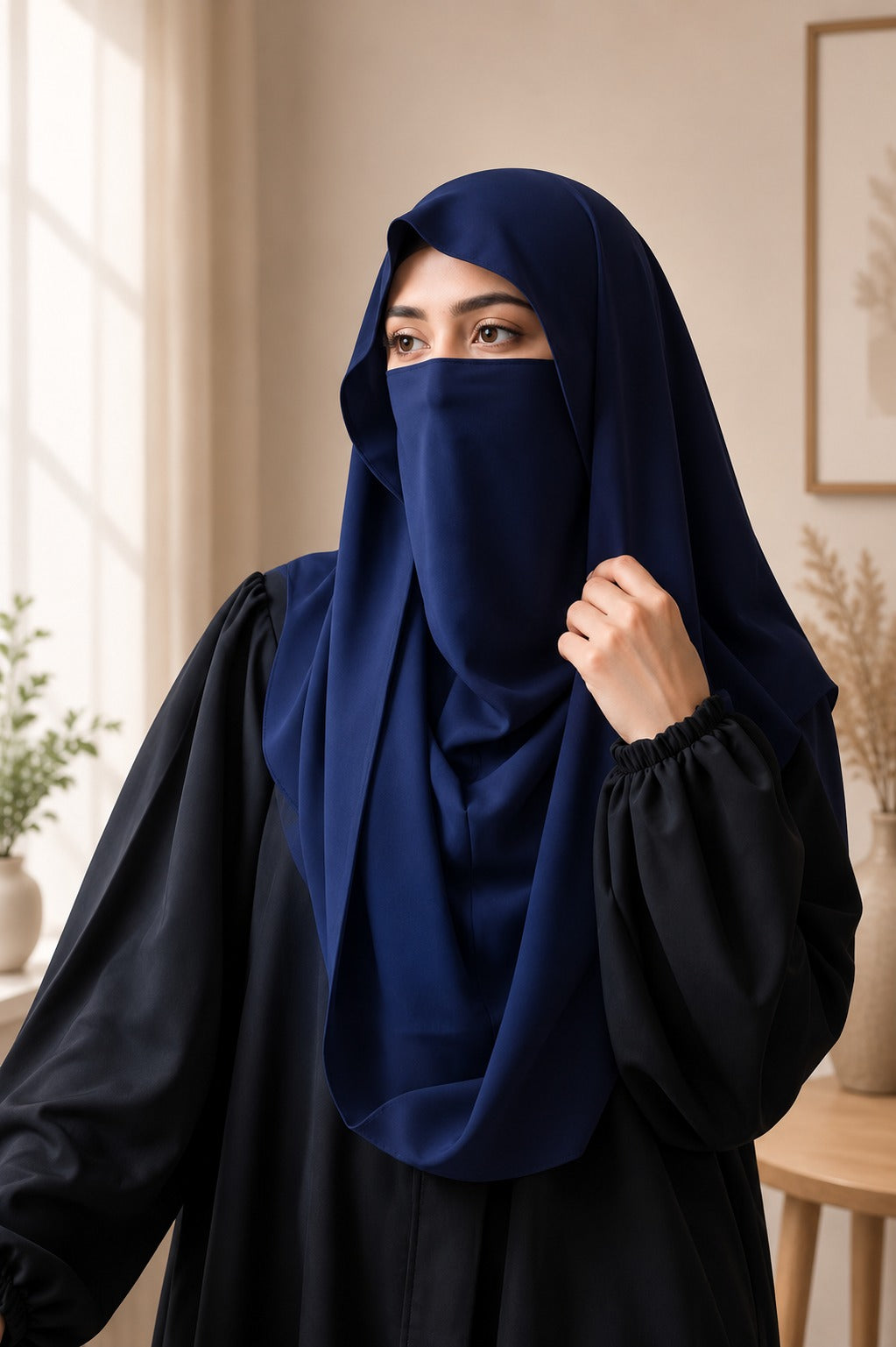 One Minute Hijab – Misri Style (Ready-to-Wear with Niqab)
