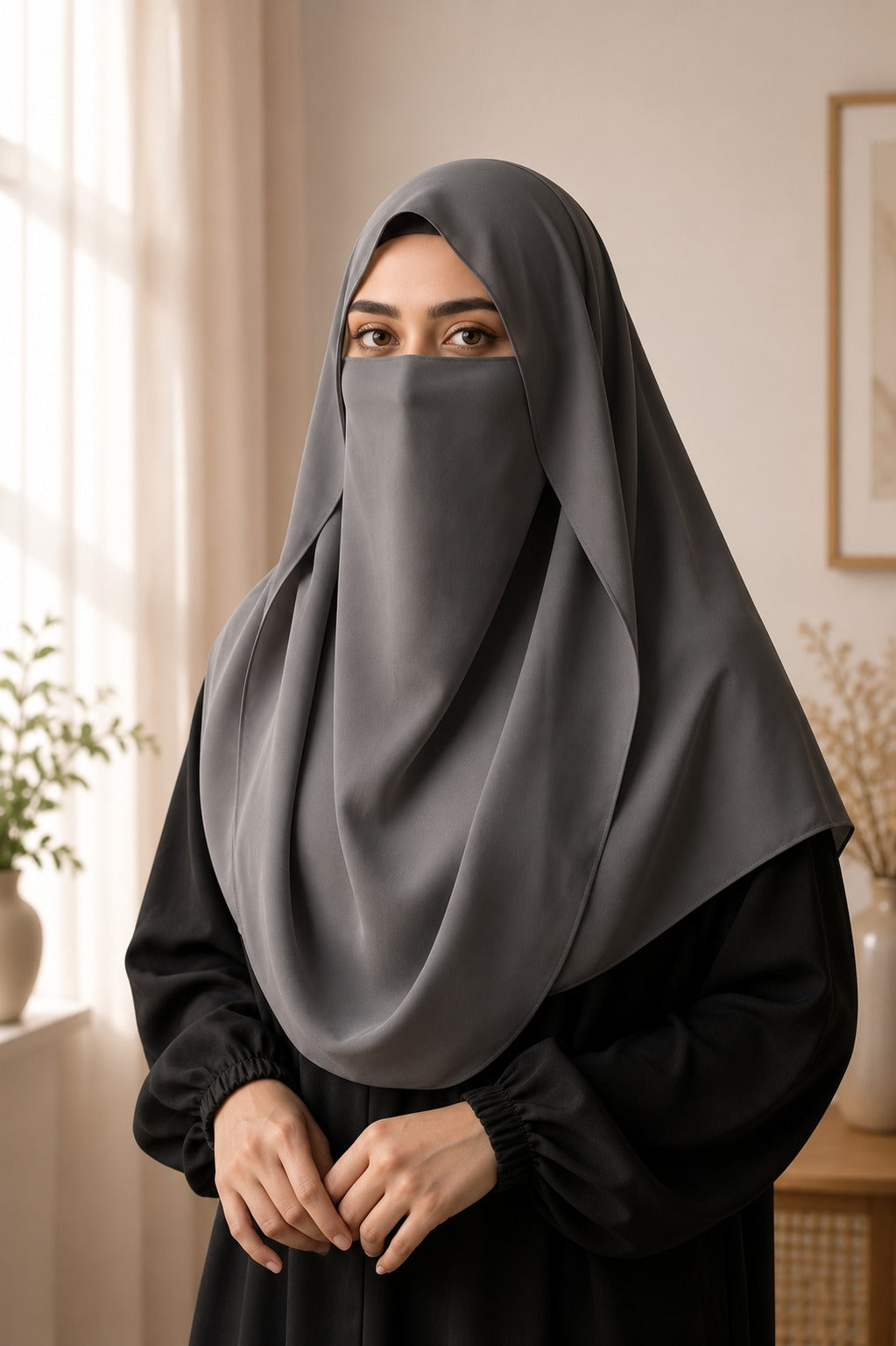 One Minute Hijab – Misri Style (Ready-to-Wear with Niqab)