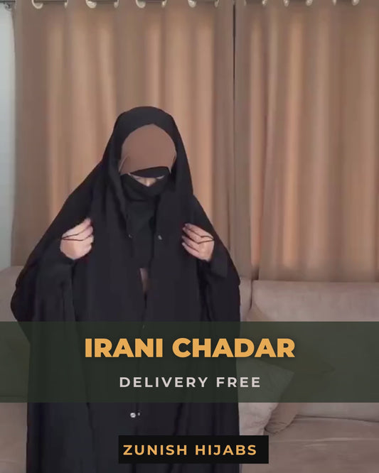 Zunish Hijabs – Irani Chadar with Sleeves & Buttons
